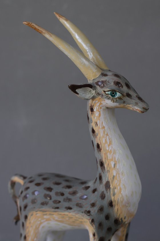 First on the Earth. Antilope with blue eyes from the garden Eden.