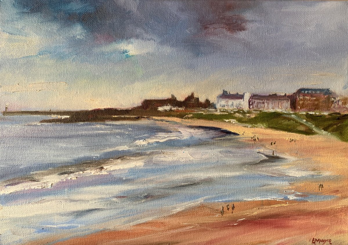Beach Strollers Tynemouth by Andrew Moodie
