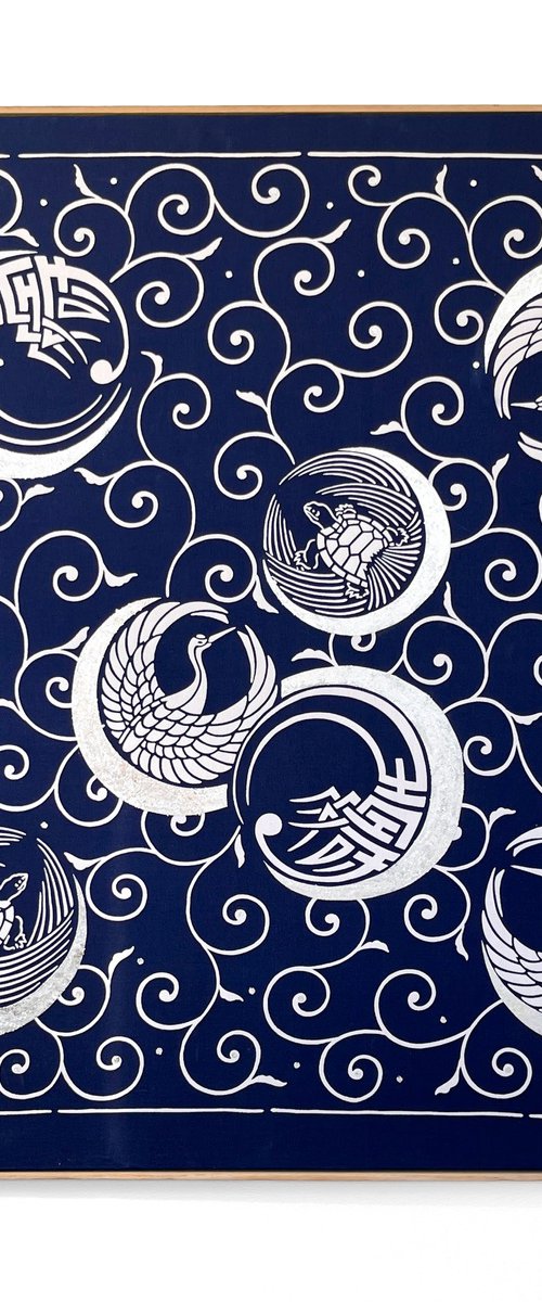 Moonlight ~Calm~ (Kimono Upcycled) by Lena Okamoto