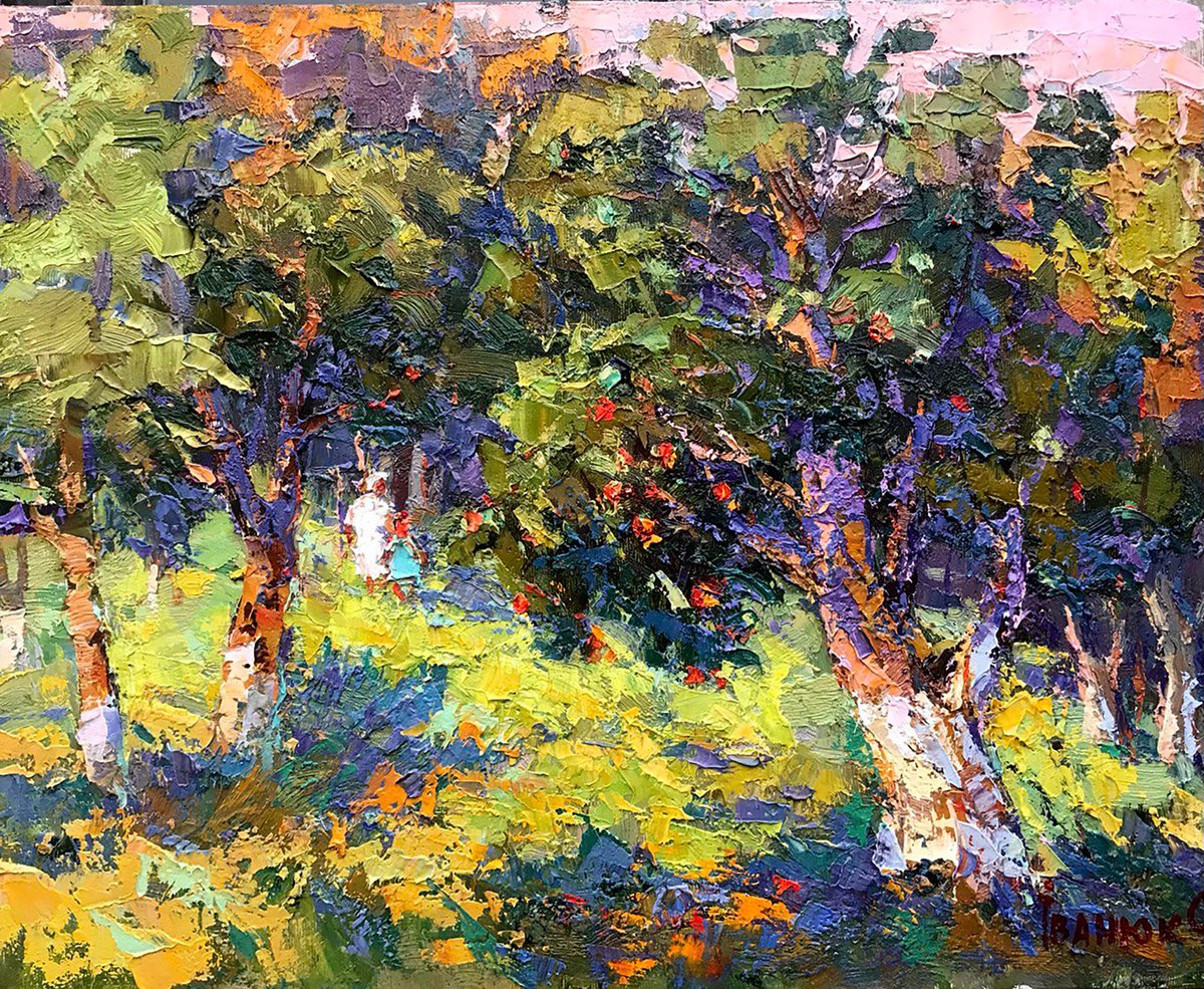 In The Summer Garden By Kalenyuk Alex, 20 X 16, Artwork For Sale On Artfinder