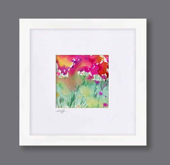A Walk Among The Flowers 11 - Abstract Floral Watercolor painting by Kathy Morton Stanion