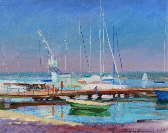 At the yacht club