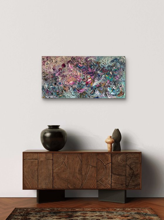 Bloom in Chaos — Abstract Oil