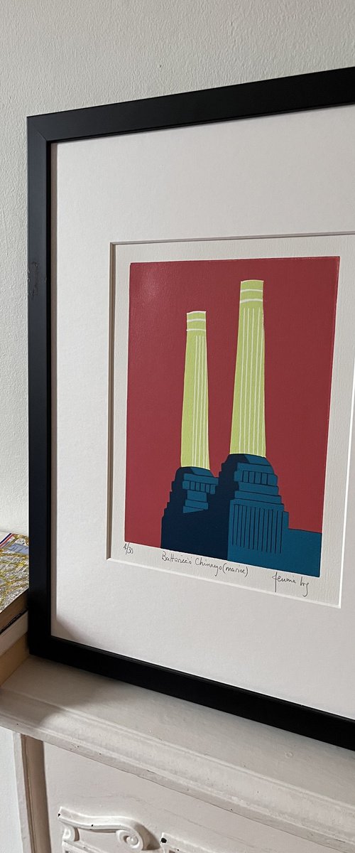 Battersea's Chimneys (marine) by Jennie Ing