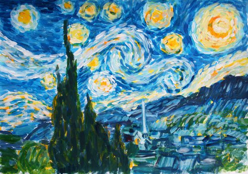 Starlight Night...  Van Gogh. Free copy by Salana Art Gallery