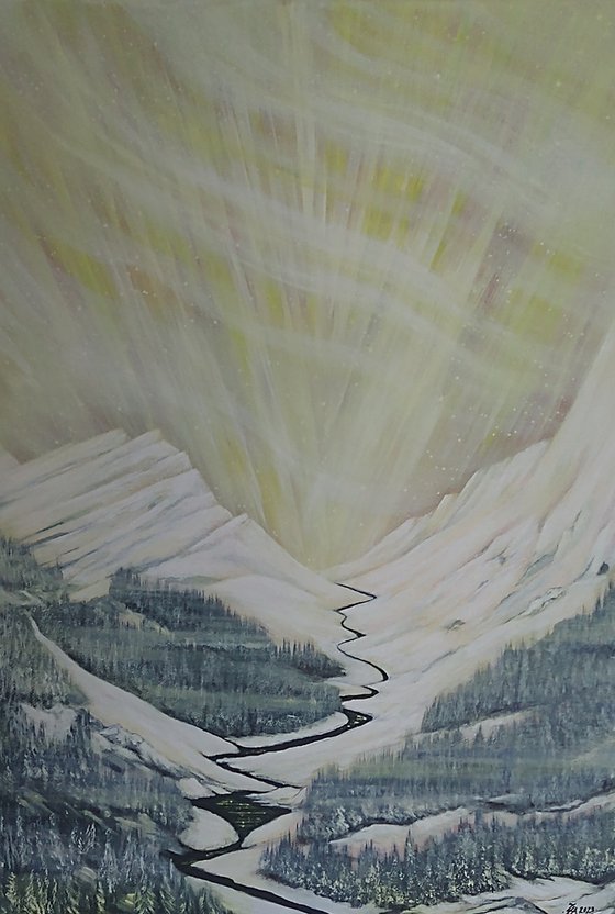 Cold Mountain. Original acrylic painting by Zoe Adams.