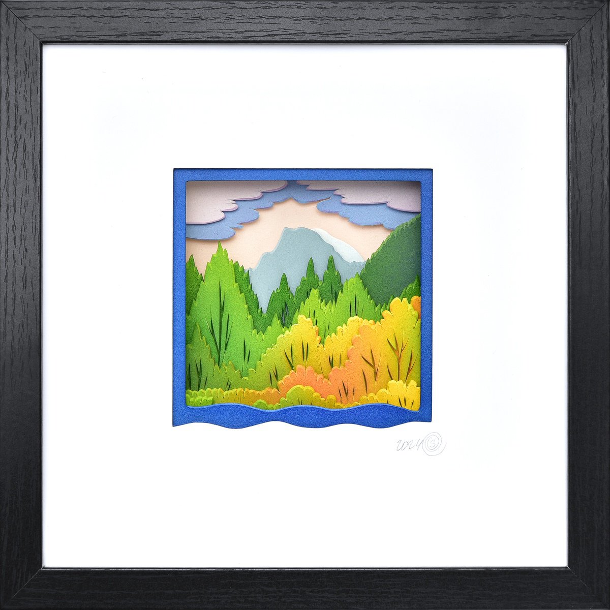 Landscape Sculpture By Olga Skorokhod, 10 X 10", Half Dome #1, Original Artwork