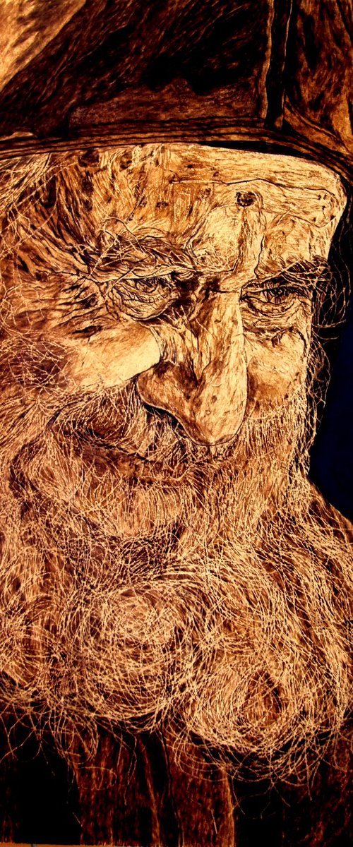 A Benevolent Smile by MILIS Pyrography