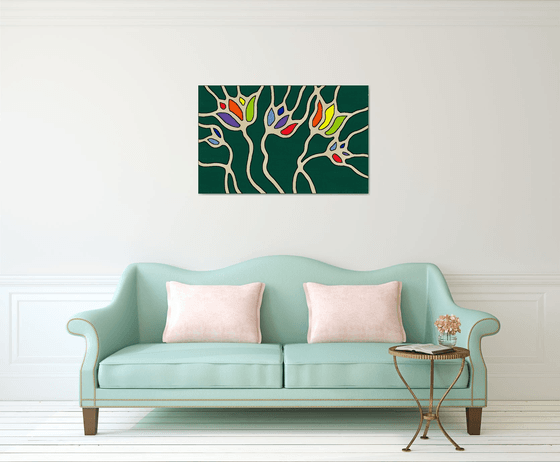Rainbow Flowers #09