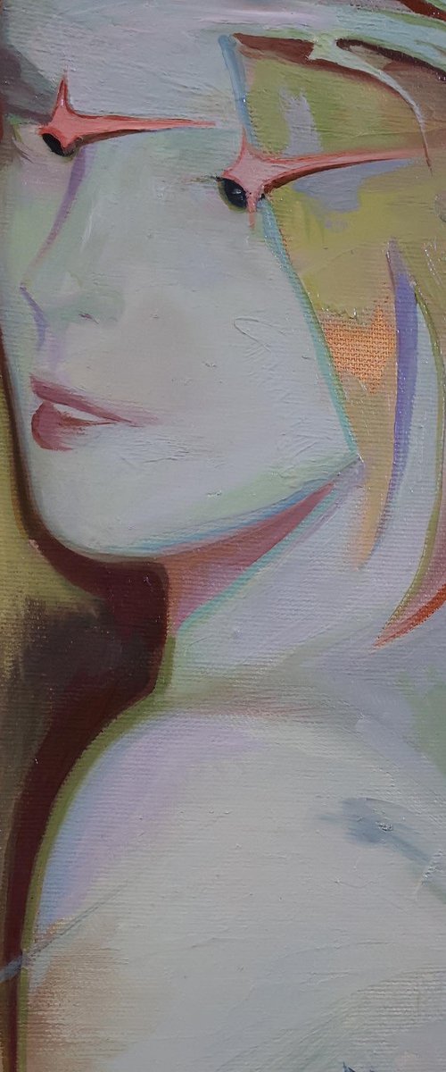 The girl with the wreath by Stefan Stoikov