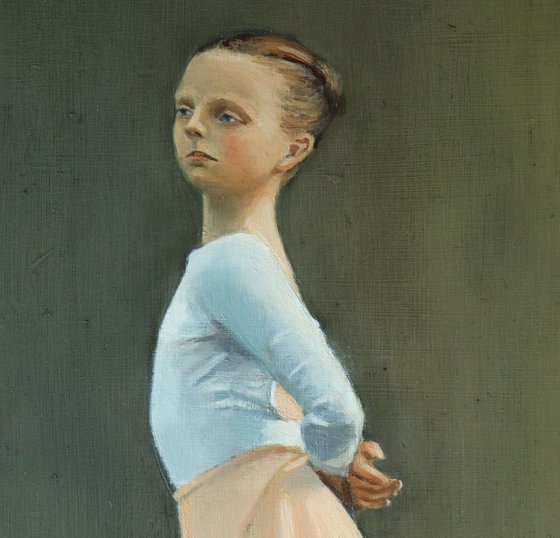 Young Dancer Painting, Ballerina, Dance, Framed and Ready to Hang, Ballet Painting by Alex Jabore