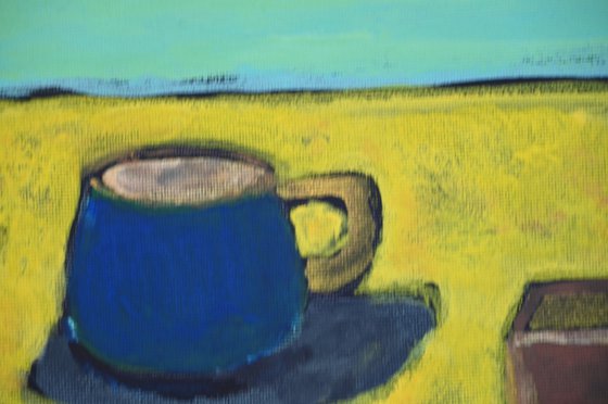 Eau de Nil on black canvas