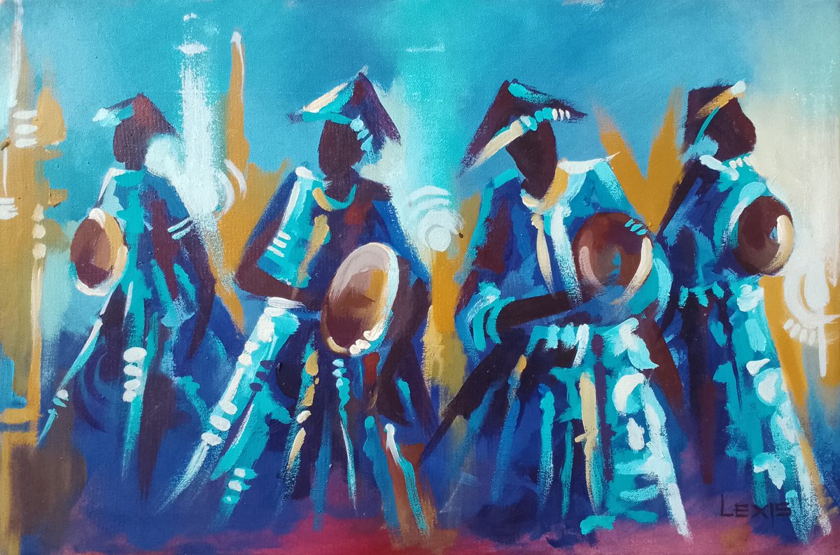 Echoes Of The Drums By Alex Mensah, 20 X 13, Artwork For Sale On Artfinder