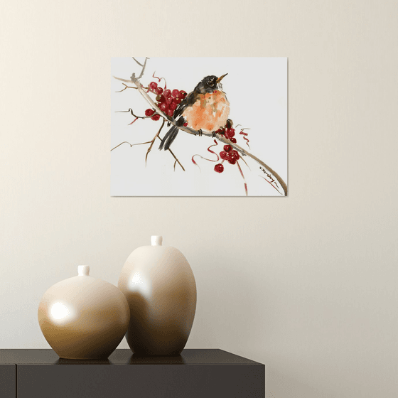 Bird art, American Robin