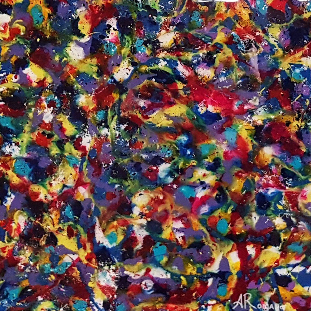 Abstract Painting By Alexandra Romano, 20 X 20, Cosmic Consciousness, Original Artwork