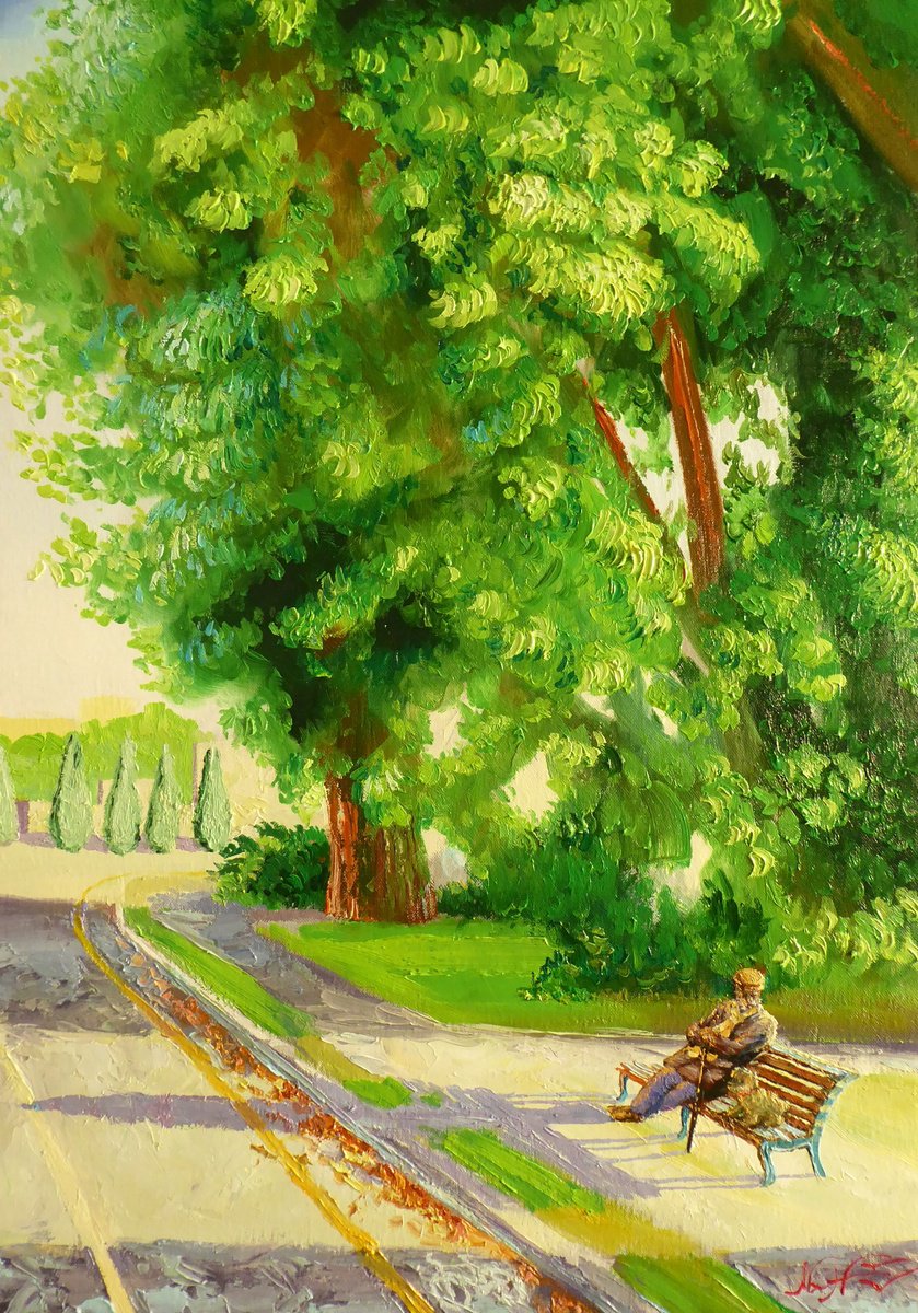 Impressionistic Landscape Oil Painting By Narek Hambardzumyan, 18 X 26", Loyal, Original Artwork