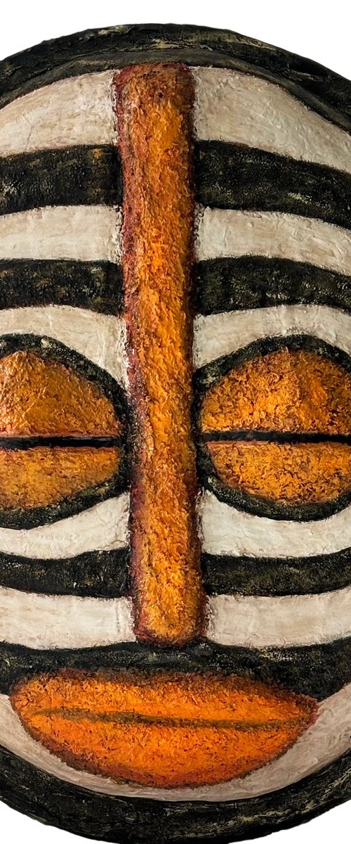 Mask Orange XXL #3 by Paula Berteotti