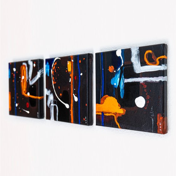 Abstract 3 Set (8"x8")