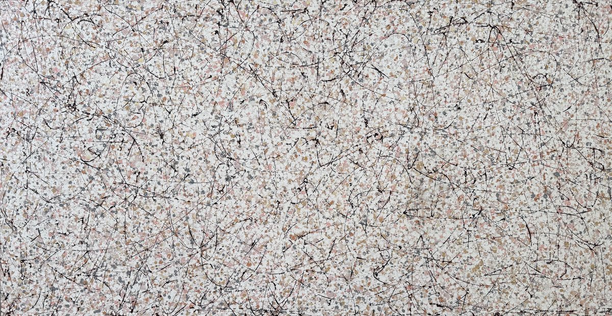 Abstract Acrylic Painting By Vahe Yeremyan, 69 X 37", Sphere Definition 9, Original Artwork