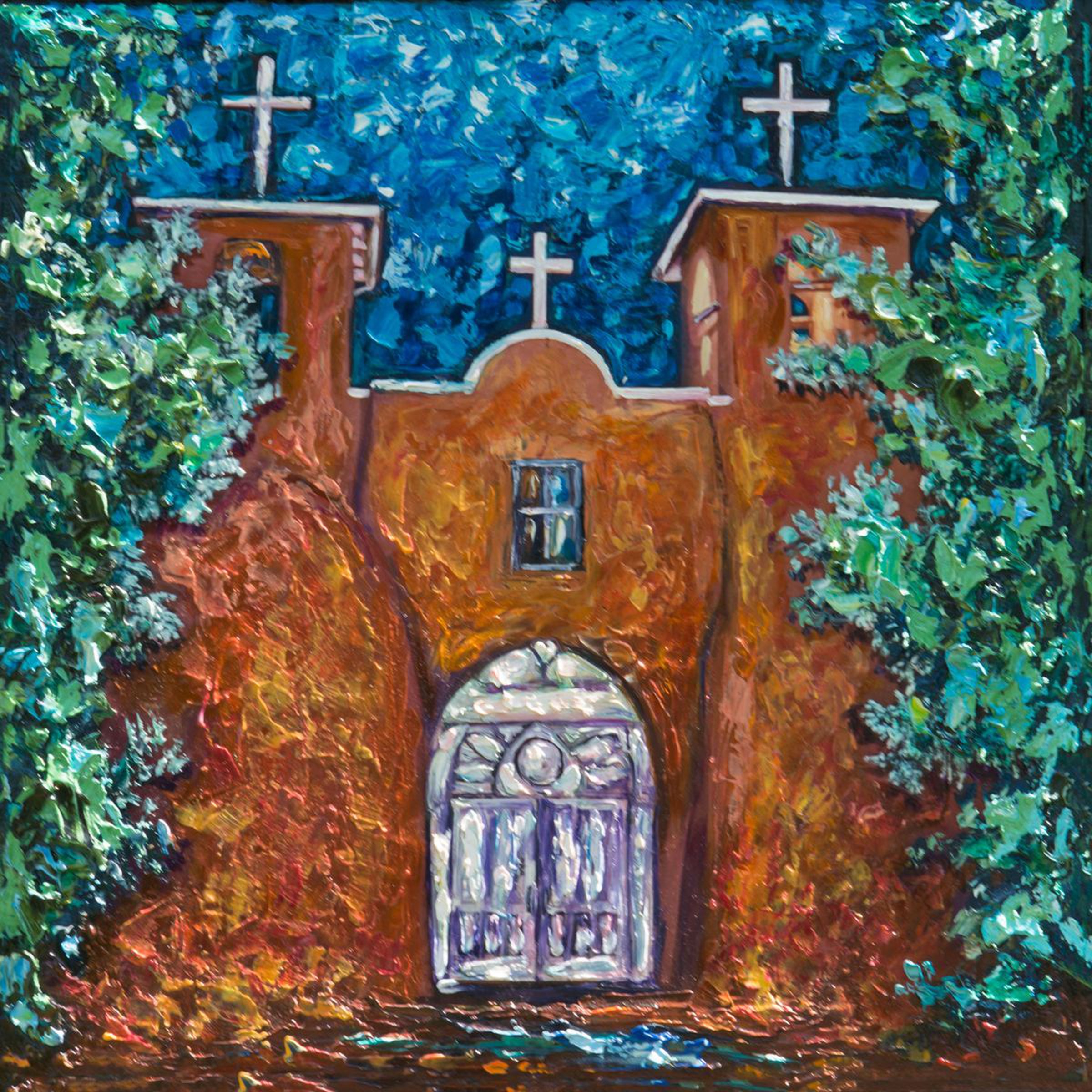 Adobe Church In Rancho De Taos 12 X 12 X 1 Artfinder