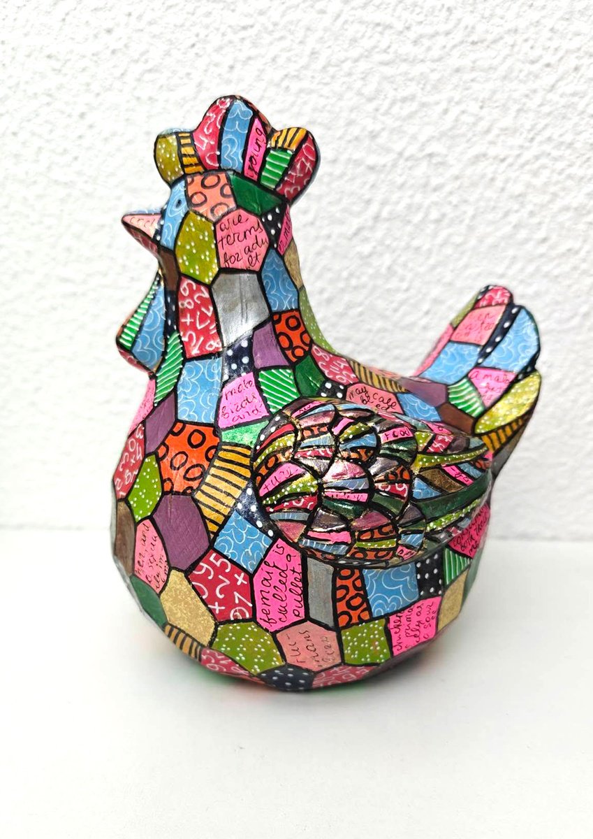 Naive Sculpture , Hen By Vio Valova, 6 X 7, Artwork For Sale On Artfinder