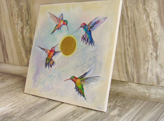 Shining Sun and Hummingbirds