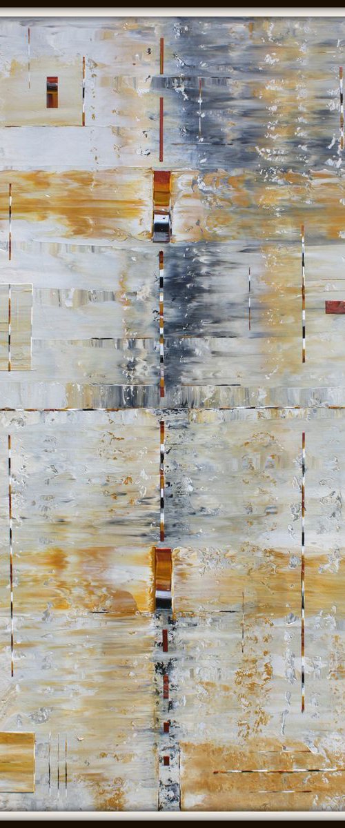 Abstract Black, White, Silver Series 11 by Robert Lynn