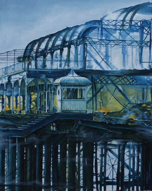 Lone Survivor - Brighton's West Pier by Pauline Sharp