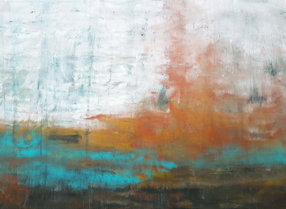 Resting nature - XXL abstract landscape by Ivana Olbricht