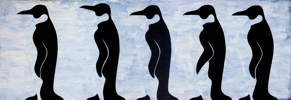 Five penguins by Daniel Mille