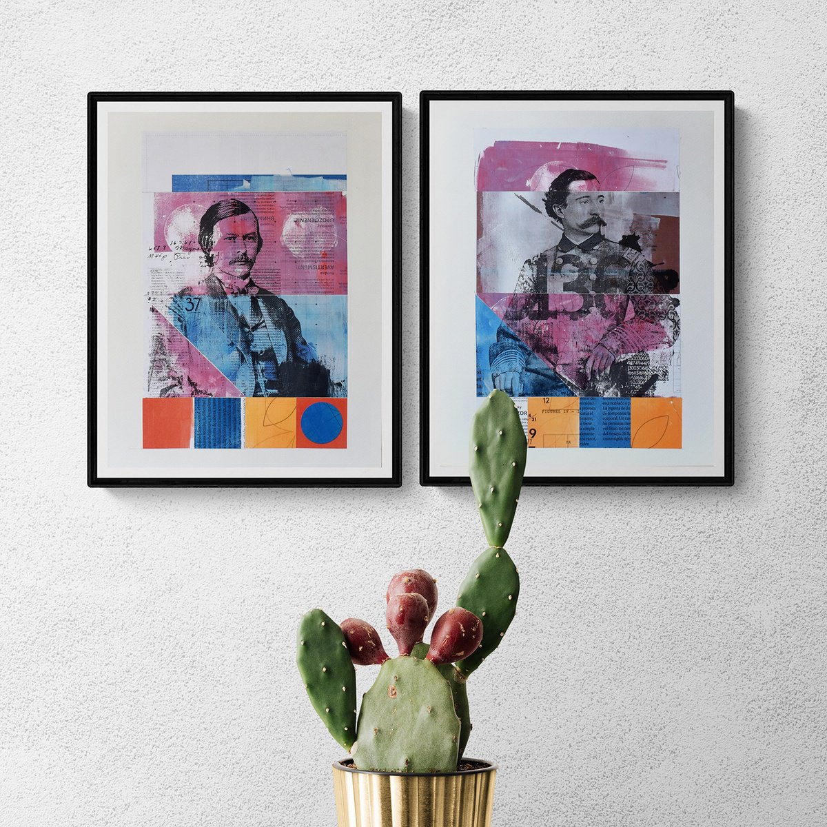 Graphic Portrait Collage By Manel Villalonga, 11 X 14", 301_Pop Portrait, Original Artwork