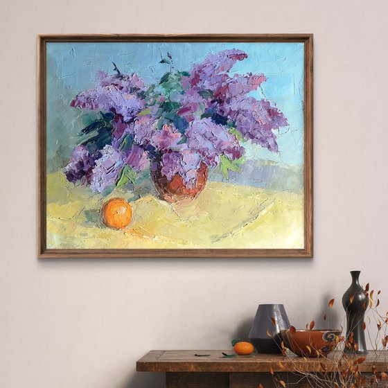 Lilac and tangerine