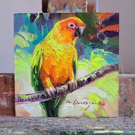 Parrot bird painting