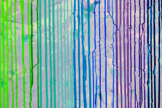 160x80x4 cm Melted Rainbow - XXXL Large Modern Abstract Big Painting,  Large Painting - Ready to Hang, Hotel and Restaurant Wall Decoration