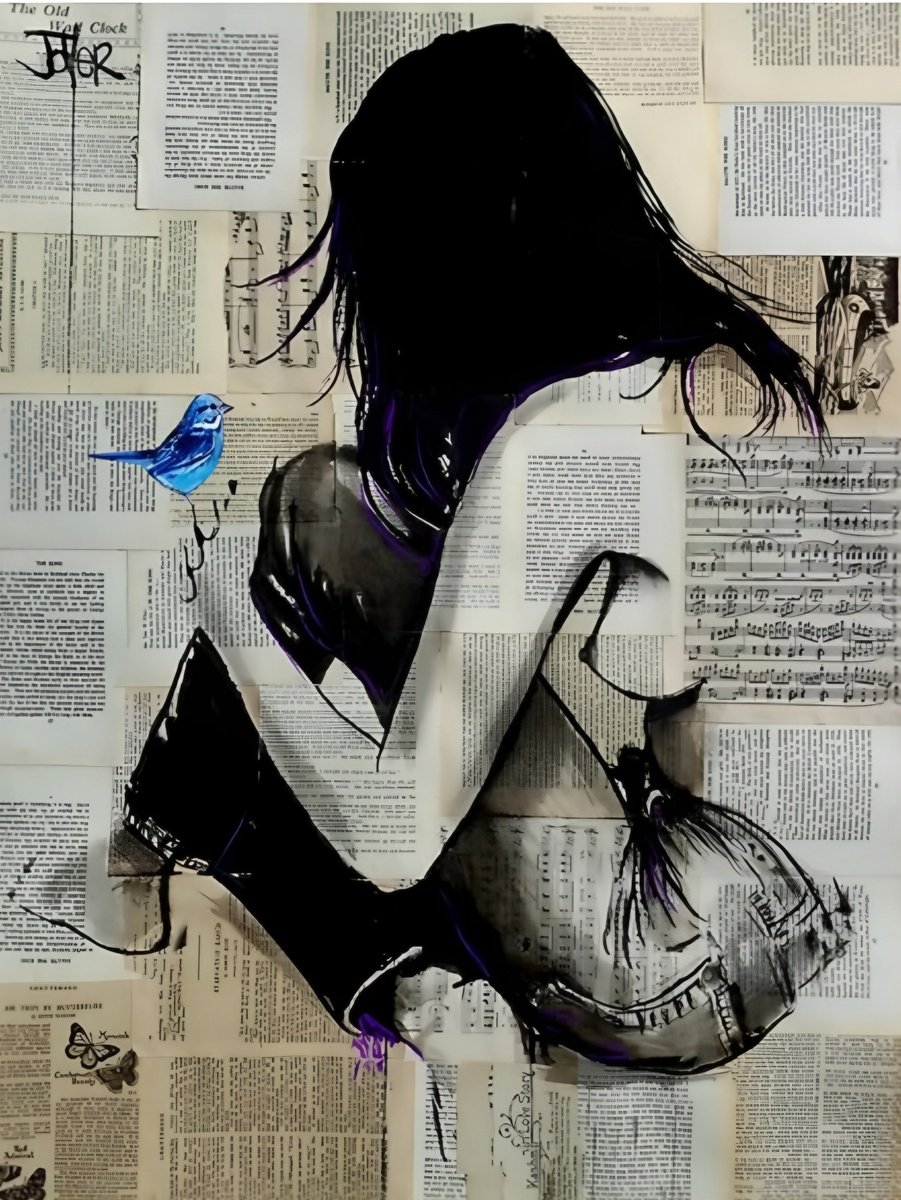 Expressive Ink Drawing , Rumours By Loui Jover, 35 X 45, Artwork For Sale On Artfinder