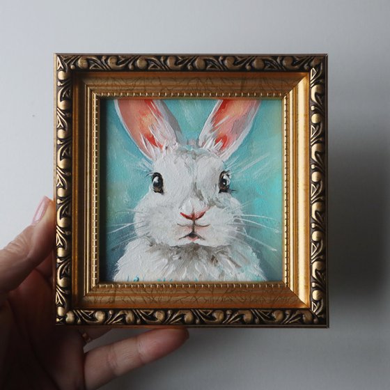 Bunny Painting Framed