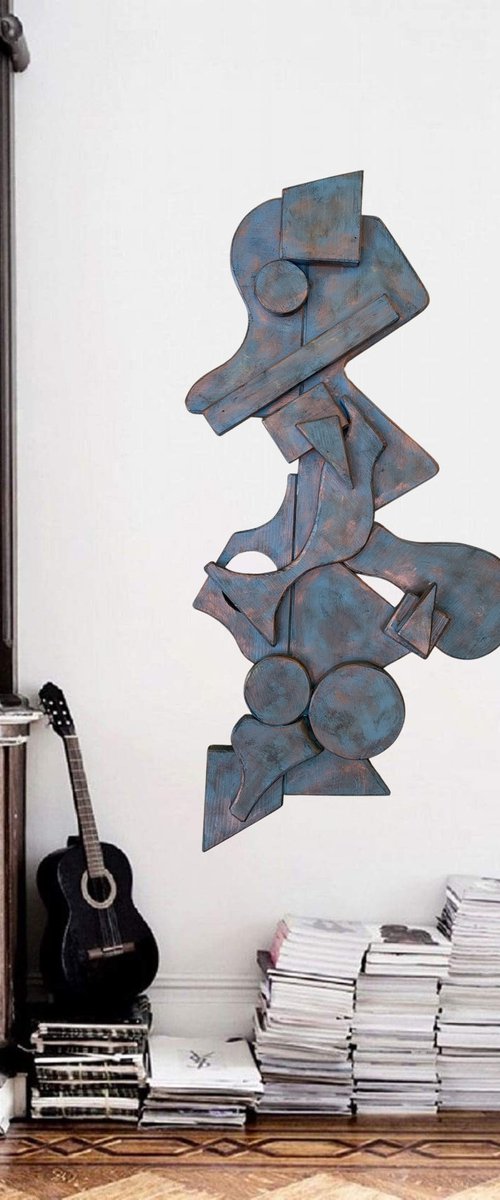95x45cm, "Unity 6"  geometric street pop art wall decor by Veronica Vilsan