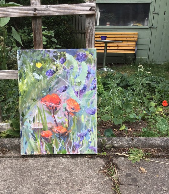Roses, Cornflowers, Poppies