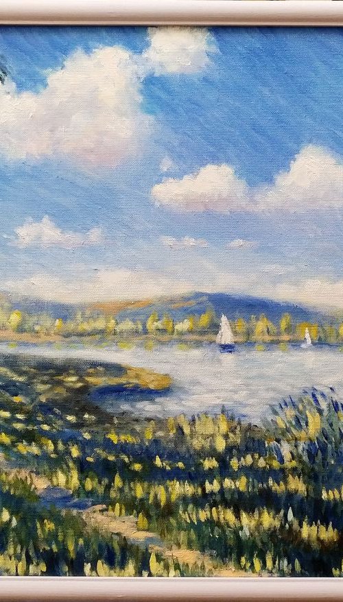 Walk along the shore 73 х 53 сm by Oleh Rak
