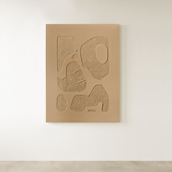 "Beige bay 6" Abstract acrylic textured art