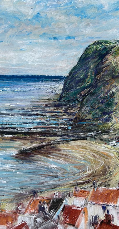Staithes From Above by Andrew Moodie