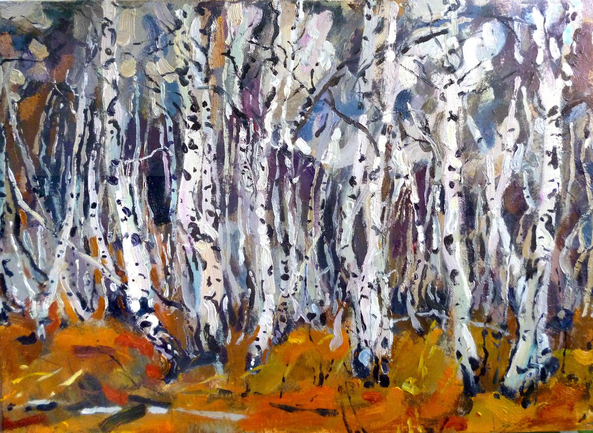 birches by Marina Klimanova
