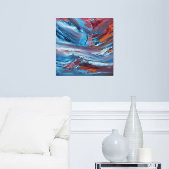 Kaos - 50x50 cm, Original abstract painting, oil on canvas