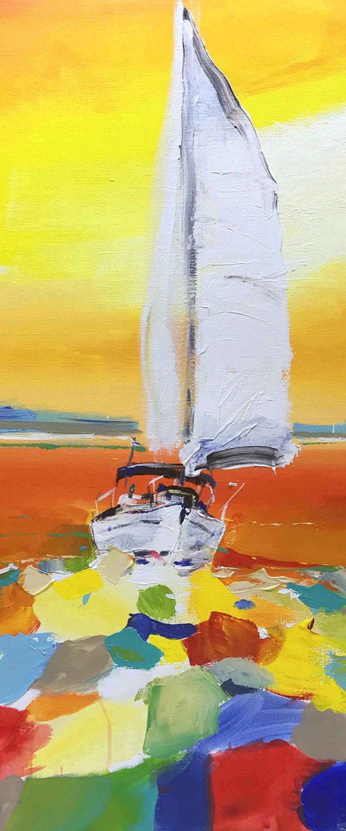 sailboat 4 by Oscar Alvarez Pardo