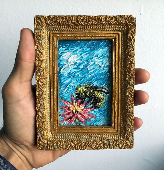 "I'm Still Here" - Free Shipping Worldwide! PMS Micro Painting on Framed Mirror