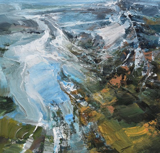 " Agartha - Northern glacier ".... SPECIAL PRICE !!!  W 80 x H 100 cm
