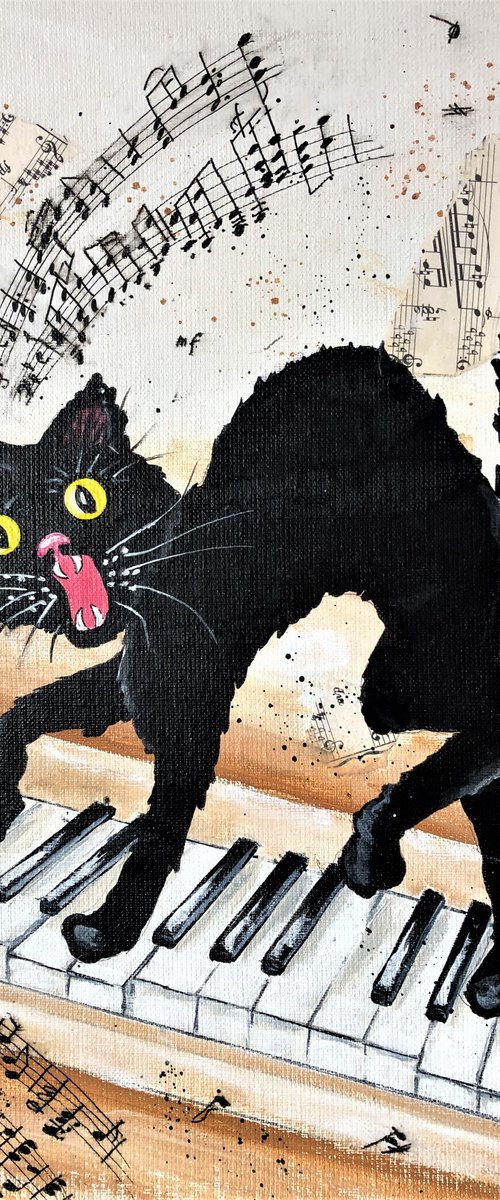 Black cat by Lena Smirnova