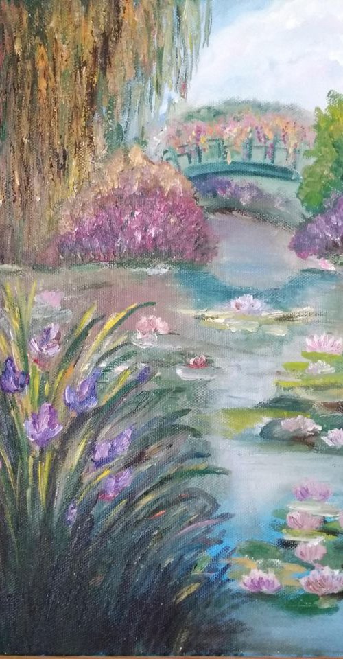 Water Lilies in Flowering pond by Oksana Fedorova