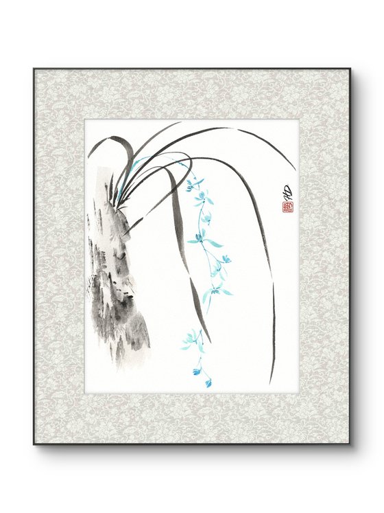 Blue Orchid in the Wind