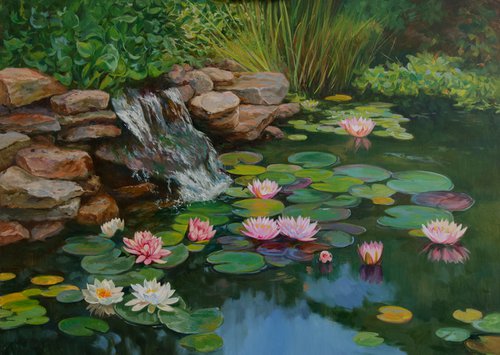 Pond with water lilies by Eduard Panov